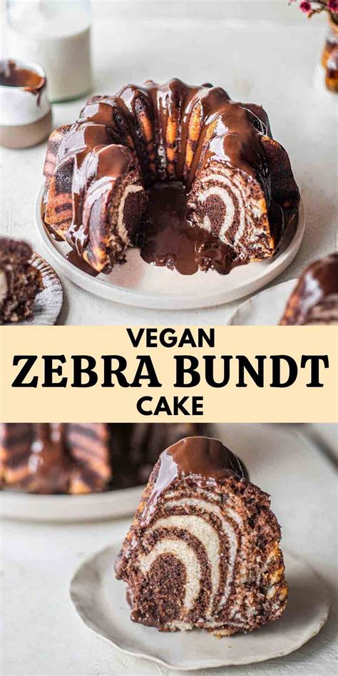 Vegan Zebra Bundt Cake Vegan Marble Cake Rainbow Nourishments