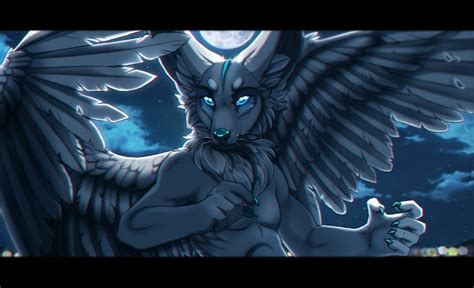 Art Trade With Grypwolf Shadow Wolf Art Anime