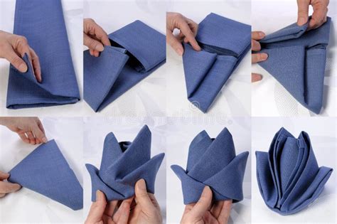 How To Fold A Napkin Stock Photo Image Of Folding Built 71761308