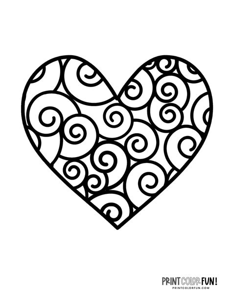 Simple Heart Coloring Pages