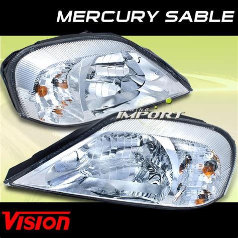 Find Mercury Sable Vision Pair Lh Rh Headlights Lamps Chrome
