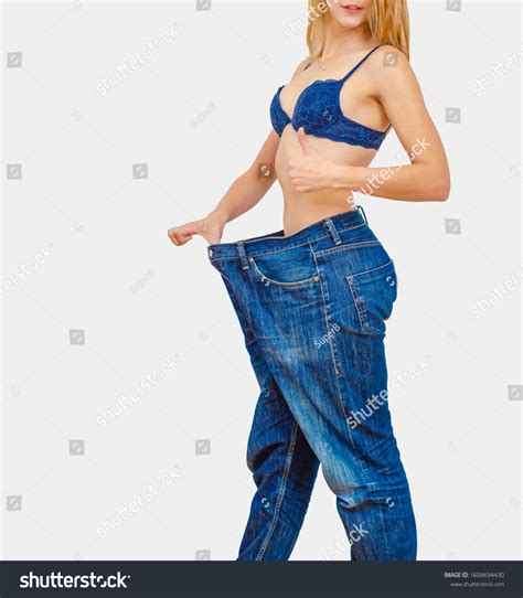 Woman Shows Weight Loss Old Big Stock Photo 1604694430 Shutterstock