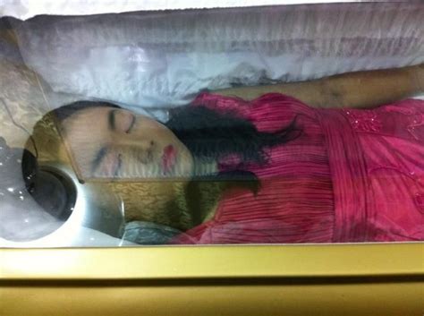 Alyssa Viloria Reyes In Her Open Casket During Her Funeral Casket