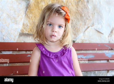 Portrait Of A Pretty Young Girl Stock Photo Alamy