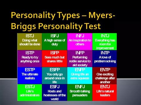 ppt personality types myers briggs personality test powerpoint presentation id 2739260