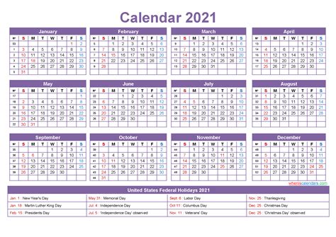 2021 Printable Calenders With Big Squares Calendar Printables Free Blank