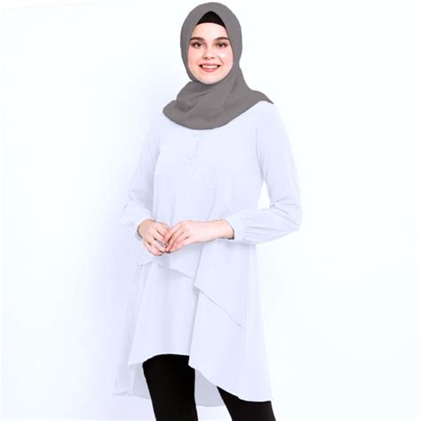 See more of wanita muslimah on facebook. Tunik Putih Wanita/Blouse Muslimah/Atasan Muslimah/Baju ...