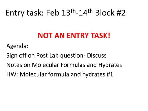 Ppt Entry Task Feb 13 Th 14 Th Block 2 Powerpoint Presentation