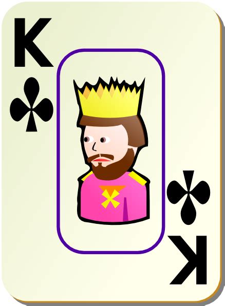 Bordered King Of Clubs Clip Art At Vector Clip Art Online
