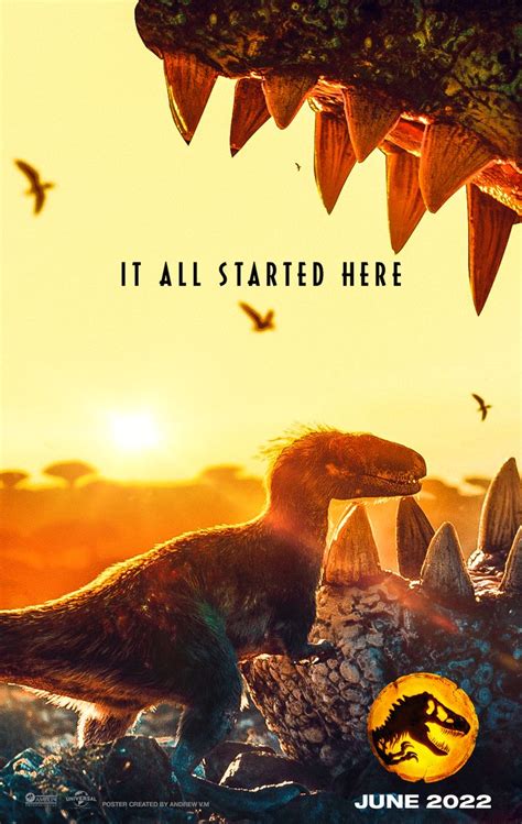 Jurassic World DOMINION Teaser Poster Official 2022 Jurassic Park