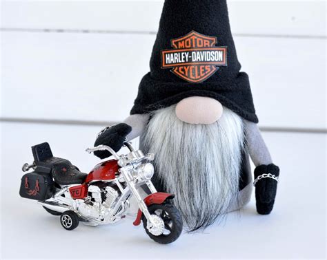 Gnome Biker Harley Davidson Modern Farmhouse Decor Etsy