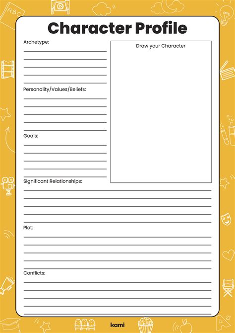 Character Profile Activity For Teachers Perfect For Grades 6th 7th