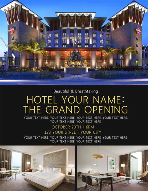 Hotel Grand Opening Event Flyer Template Postermywall