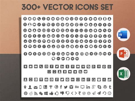 Resume Icon Set 300 Recolorable And Resizable Icons For Word
