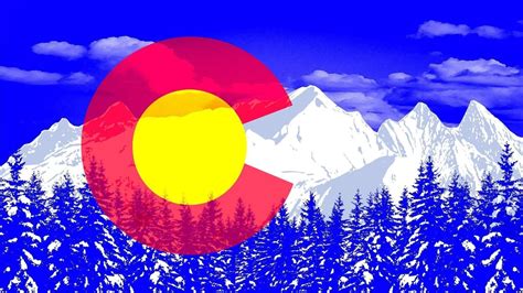 Colorado Flag With Mountains Wallpaper Backiee