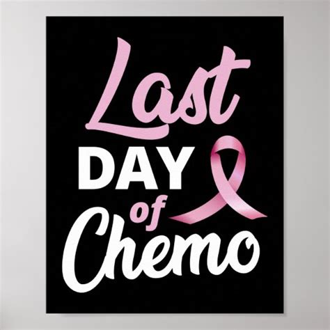 Last Day Of Chemo Survivor Breast Cancer Awareness Poster Uk