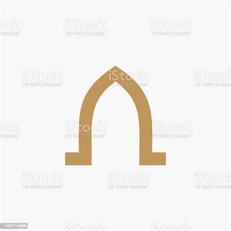 Mihrab Niche Arch Door Vector Icon Illustration Stock Illustration
