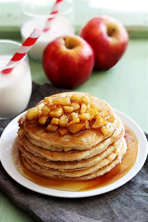 Apple Cinnamon Pancakes Creme De La Crumb