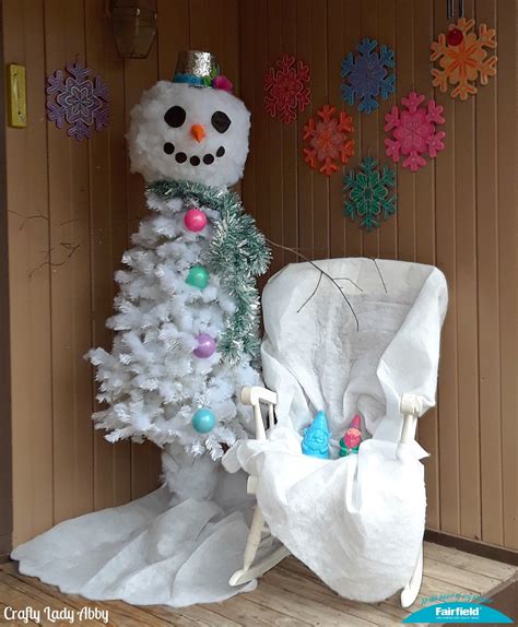 Holiday Diy Whimsical Snowman Christmas Tree