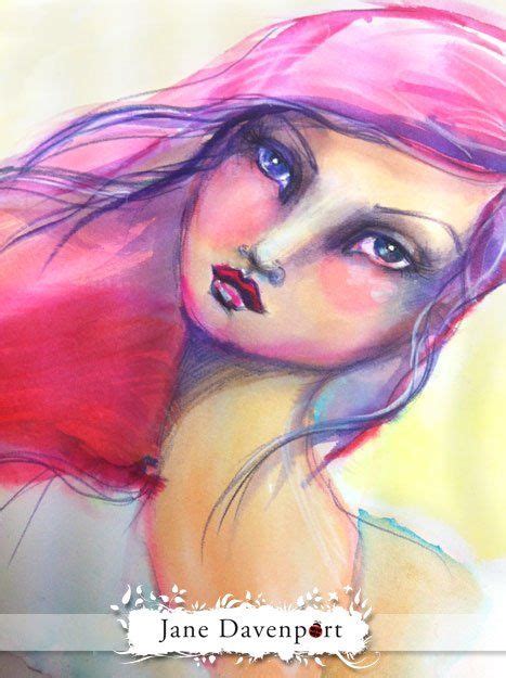 Peerless Girl Jane Davenport Jane Davenport Watercolors Face Stencils Art Journal Inspiration