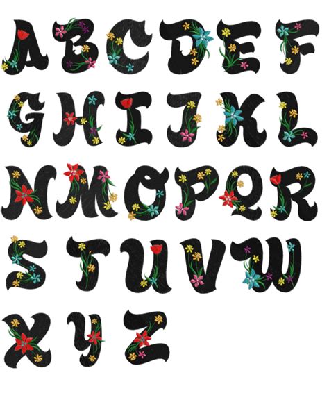 Graffiti Models Graffiti Alphabet On Letters A Z Floral Fonts Design