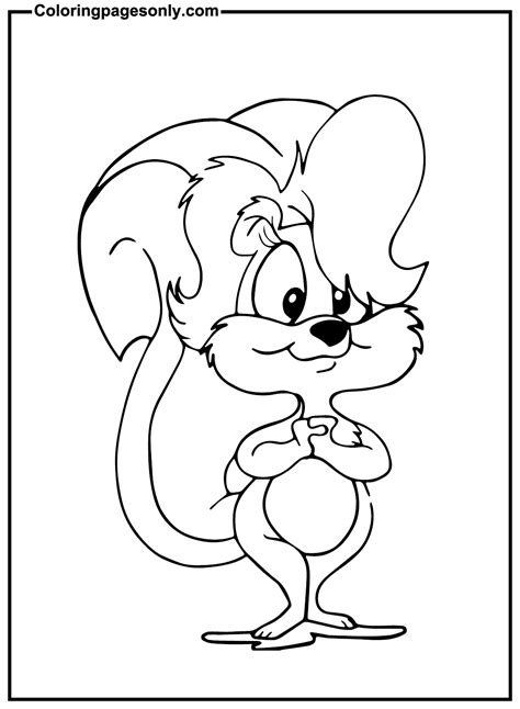 Cute Fifi La Fume Coloring Page Free Printable Coloring Pages