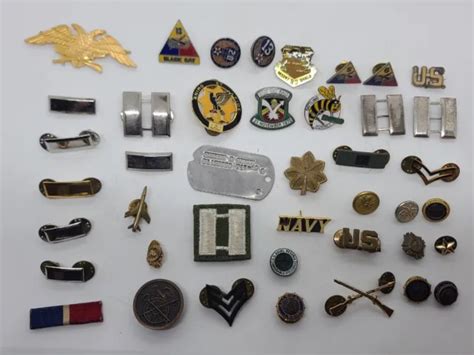 Vintage Us Military Pin Pins Lot Wwii Vietnam Wwi Etc 14999