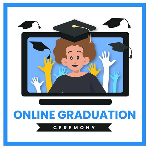 Online Graduation Ceremony Social Media Post Design 1631787 Vector Art