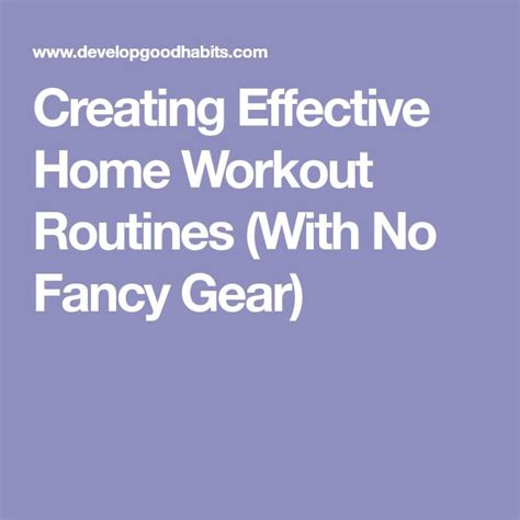 15 Habits To Build A Healthy Daily Workout Routine Home Exercise
