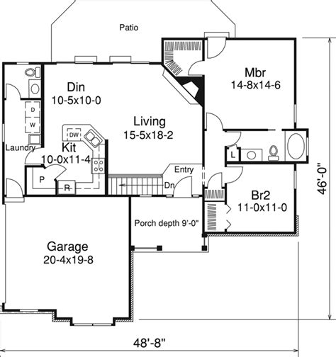 The foyer is flanked by an enormous study with a striking bow window and a large formal dining room. Ranch Floor Plans Without Formal Dining Room : House Plans ...