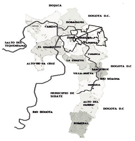 Nacimiento Y Desembocadura Rio Soacha Fuente Modificado De Municipio