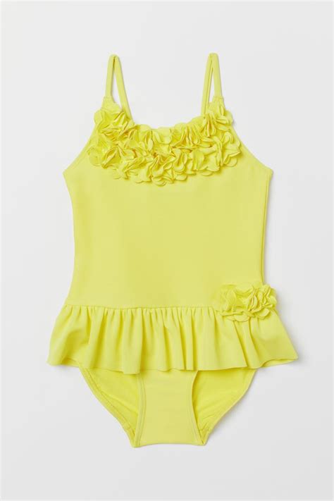 Swimsuit With Appliqués Sunshine Yellow Kids Handm