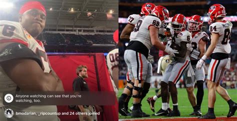 Georgia Player Goes On Instagram Live During Blowout Of Florida State
