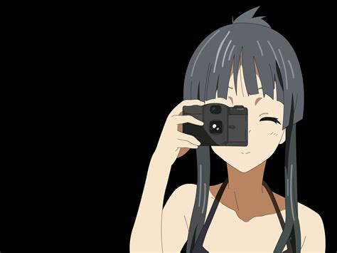 Girl Anime Character Holding Black Camera Hd Wallpaper Wallpaper Flare