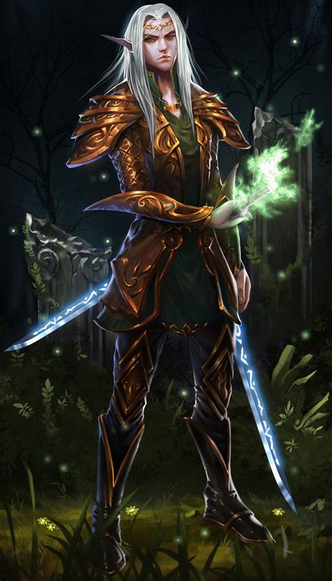 ArtStation Elven Swordsman Yue Elf Warrior Fantasy Art Men Elves Fantasy