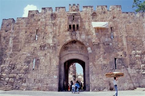 ישראלי שלעבר רכבו לפחות עשרה ערבים יידו אבנים סטה הבוקר (יום ב') מהדרך והתנגש במדרכה, שם היו חלק מהמתפרעים. La Porta dei Leoni - תמונה של שער האריות, ירושלים ...