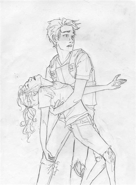 Percy Jackson By Burdge On Deviantart Percy Jackson Couple Drawings
