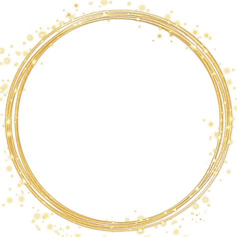 Gold Circle Frame Border With Sparkle Gold Frame Border Png The Best