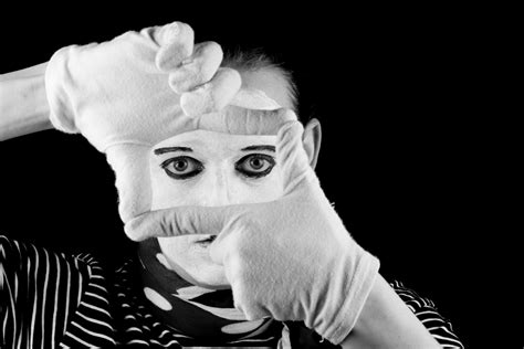 Mime On The Black Free Stock Photo Public Domain Pictures