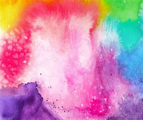 Rainbow Splash Design Watercolor Art • Aliya Bora