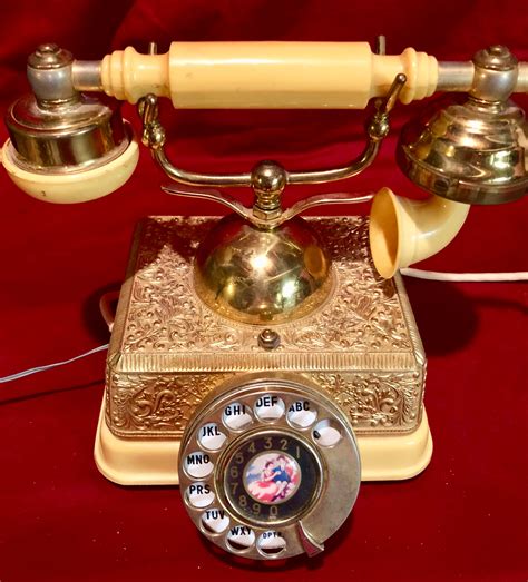 Vintage Frenchvictorian Style Rotary Dial Phone With Elaborate