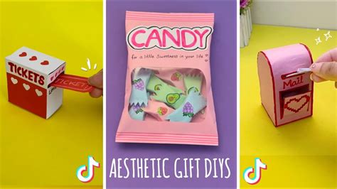 Aesthetic Diy Gifts Handmade Gift Ideas Candy Love Notes Paper Craft TikTok