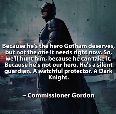 commissioner gordon superhero quotes batman quotes batman movie