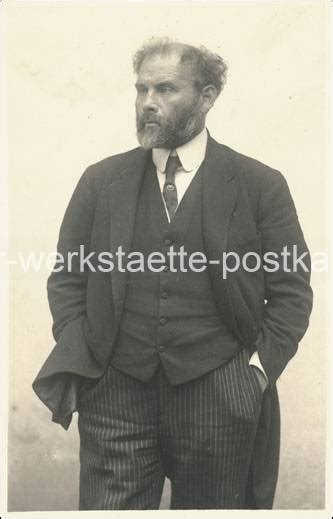 Gustav Klimt Fotopostkarte um 1912 Wiener Werkstätte Postkarten