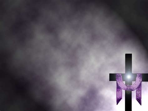 Lenten Cross With Purple Background Lent Background 1024x768