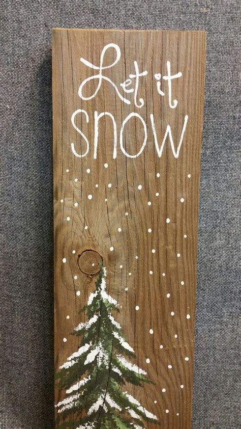 Let It Snow Hand Painted Christmas Decorations Winter Etsy