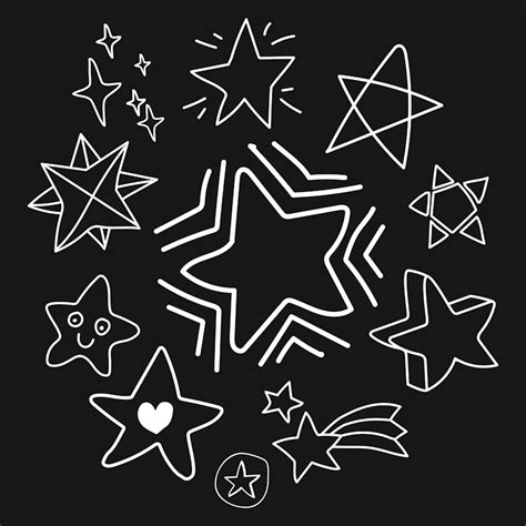 Hand Drawn Stars Collection Free Stock Vector 580405