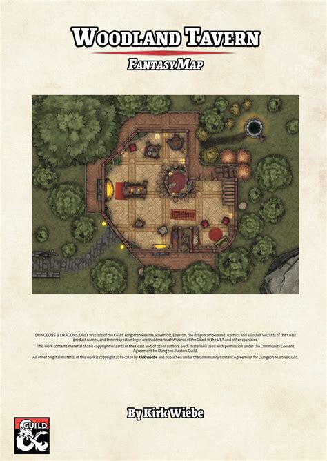 Woodland Tavern Map Dungeon Masters Guild Dungeon Masters Guild
