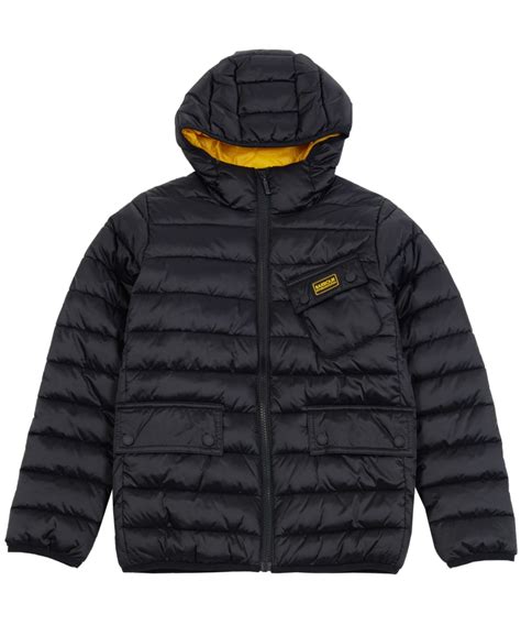 Available in a range of colours and styles. Boy's Barbour International Ouston Hooded Quilted Jacket ...