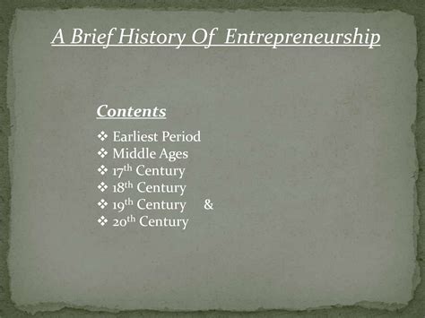 Solution A Brief History Of Entrepreneurship Studypool